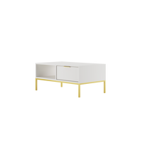 COUCHTISCH Austin 60/45/100 - Goldfarben/Weiß, Holzwerkstoff (100/60/45cm) - RAUMHIRSCH FURNITURE
