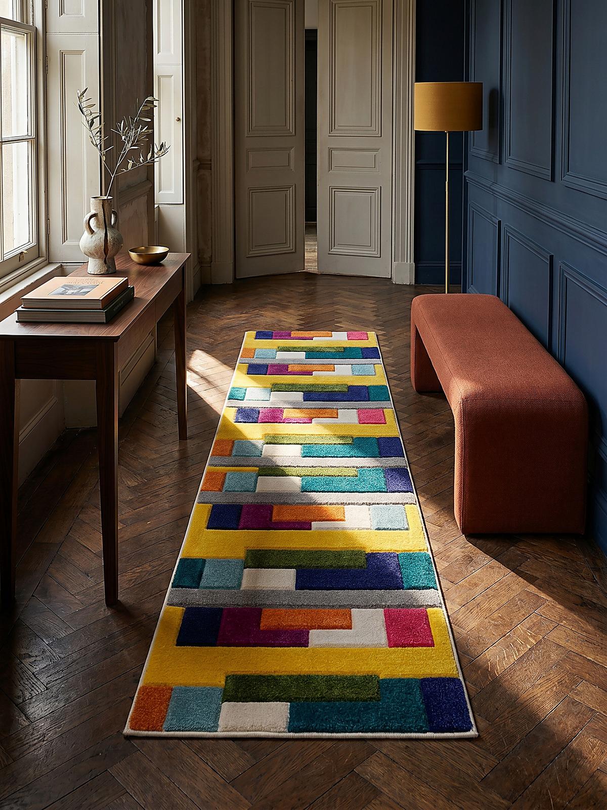 TEPPICH MOSS, geometrisch-abstrakt, Bunt, 66 x 300 cm - Multicolor, Textil (300/66cm) - KADIMA DESIGN