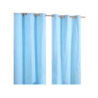ÖSENVORHANG blickdicht 2er-Set, 117/137 cm - Hellblau, Textil (117/137cm) - Homescapes