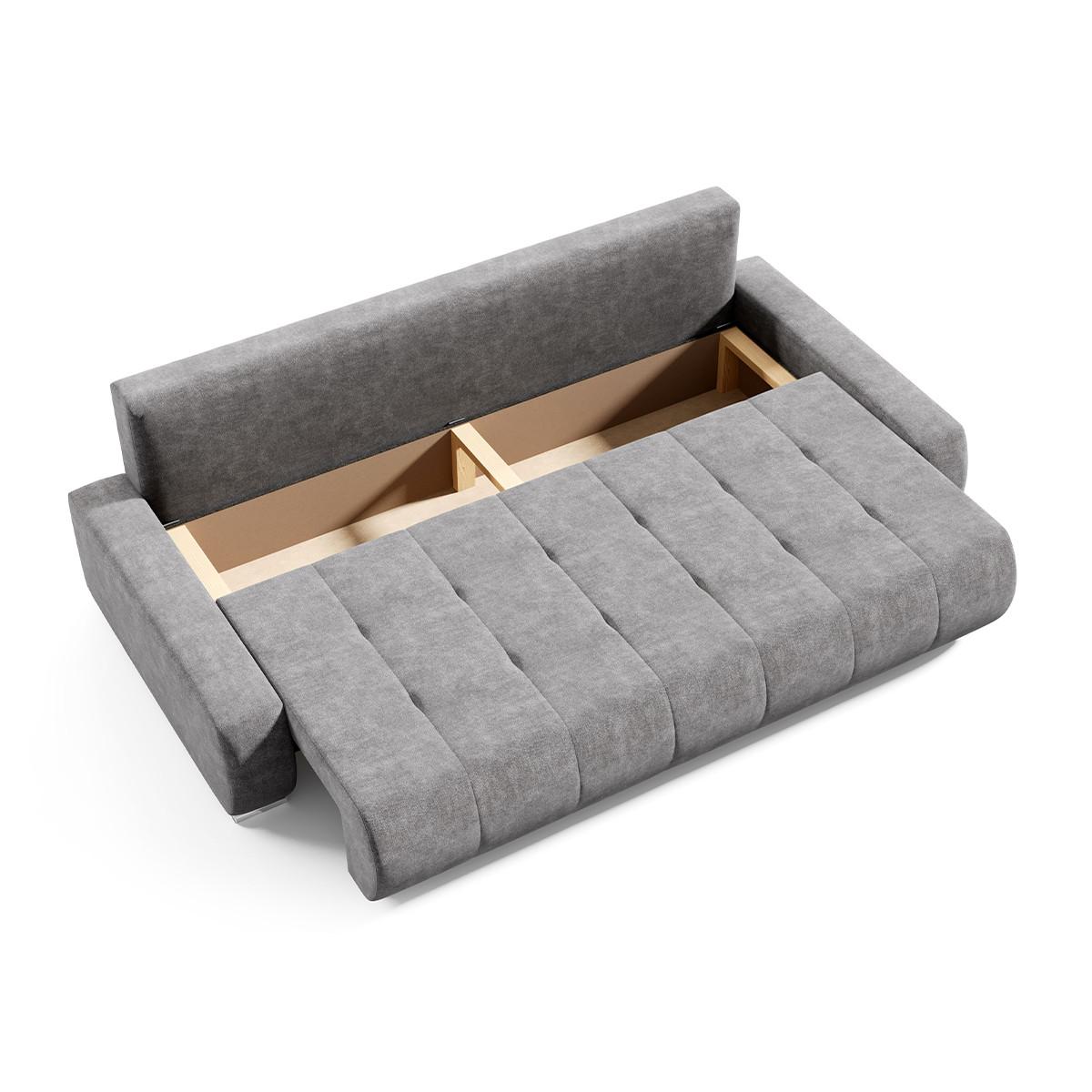 SCHLAFSOFA Jonas 3 Sitzplätze Grau - Grau, Holzwerkstoff (240/85/110cm) - Petits-meubles