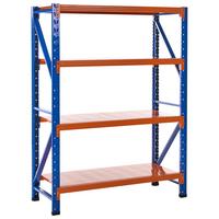 GARAGENREGAL Metall 200/150 cm Orange Fiuggi - Blau/Orange, Metall (150/200/60cm) - Beliani
