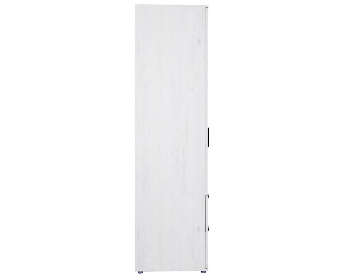 KLEIDERSCHRANK 3-türig Mathea 130/188/51 cm - Eichefarben/Silberfarben, Holzwerkstoff/Kunststoff (130/188/51cm) - arthur berndt