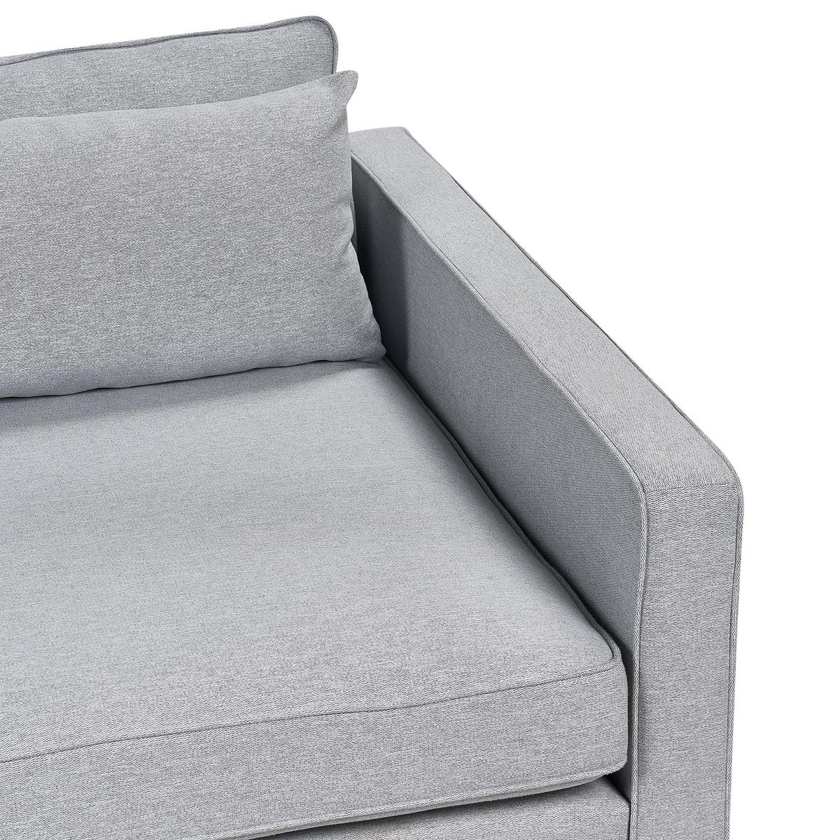 3-SITZER-SOFA grau Vinstra - Hellbraun/Grau, Textil (250/80/125cm) - Beliani