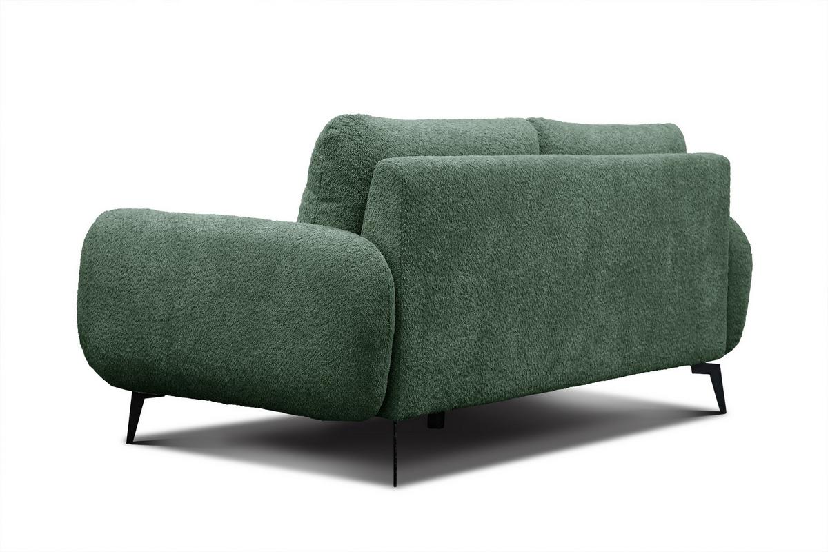 SOFA FEBE 3-Sitzer, olivgrün - Schwarz/Olivgrün, Holz/Textil (190/82/96cm) - Wozimo