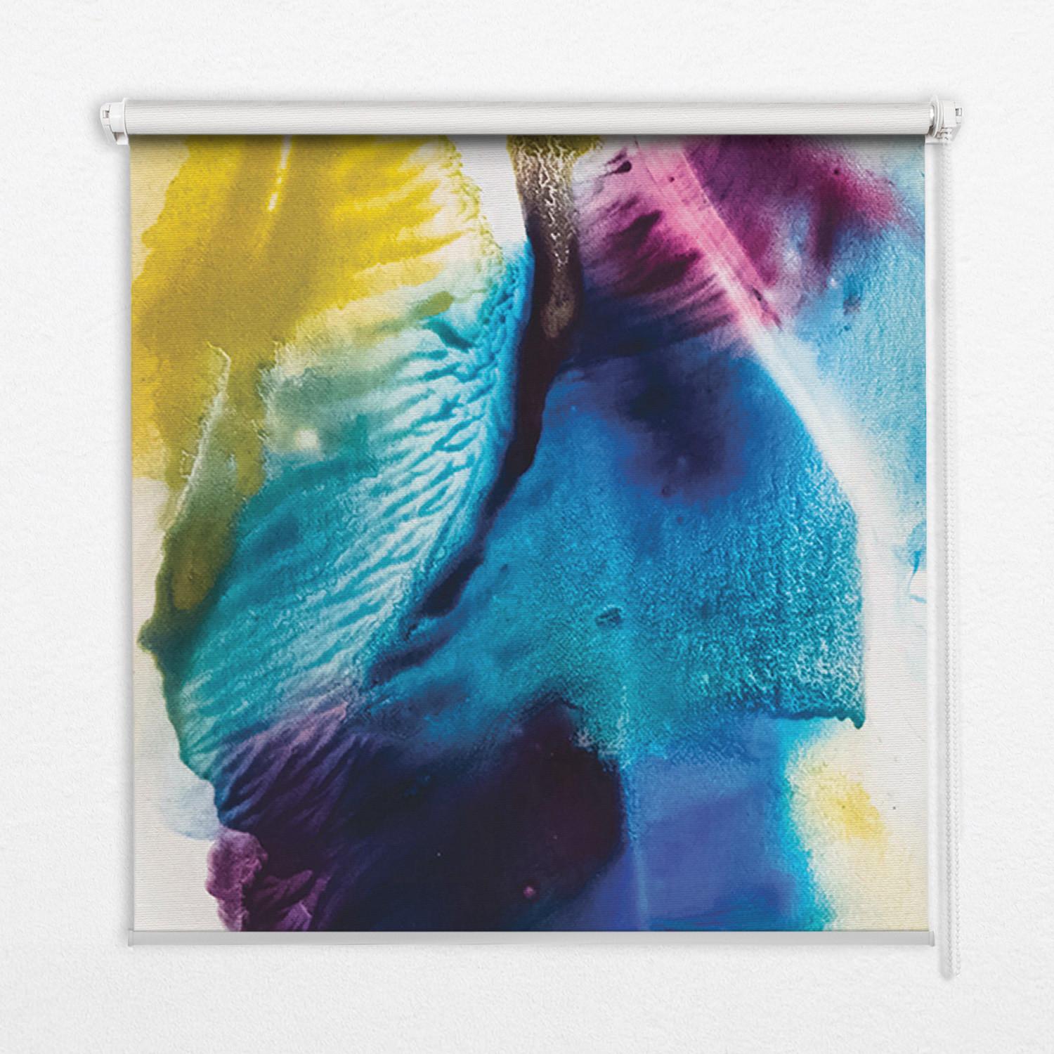 INNENROLLO - Fensterrollo - Rollo - 100x180 cm - Gemaltes Bild - Blau, Kunststoff (100/180/0.5cm) - TULUP