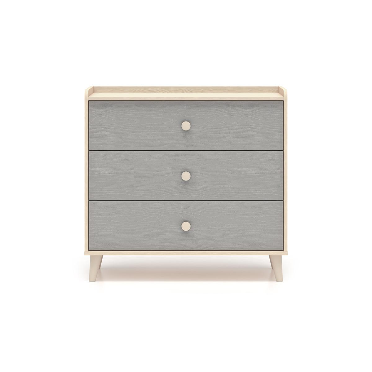 KINDERKOMMODE Alycia Beige - Grau - Holzeffekt - Grau, Holz (90/85/40cm) - Petits-meubles
