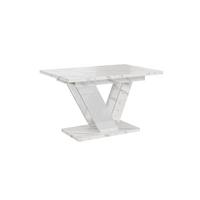 ESSTISCH ZAFIR Ausziehbar 120 - 160 / 80 x 76 cm - Hellgrau/Weiß, Holz (120/80/76cm) - MASSENO