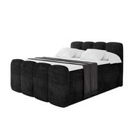 BOXBETT mit Matratze H3|H4 und Lattenrost - NINA-Z KING - 140x200 cm Tila - Schwarz - Graubraun, Holzwerkstoff (140/200cm)