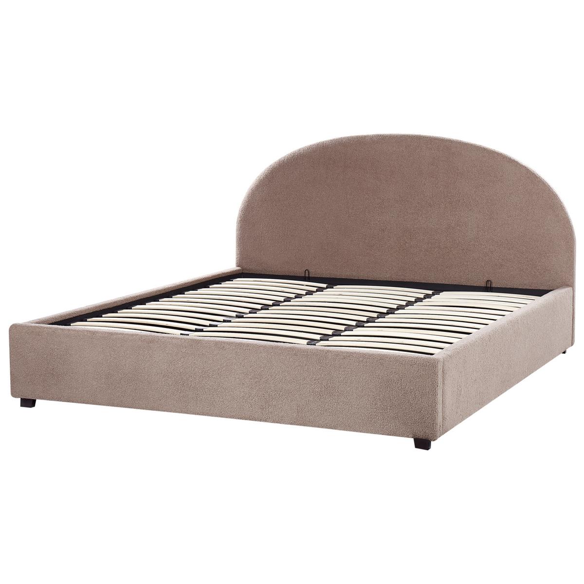 POLSTERBETT 180/200 cm Beige Vaucluse - Taupe, Textil (180/200cm) - Beliani