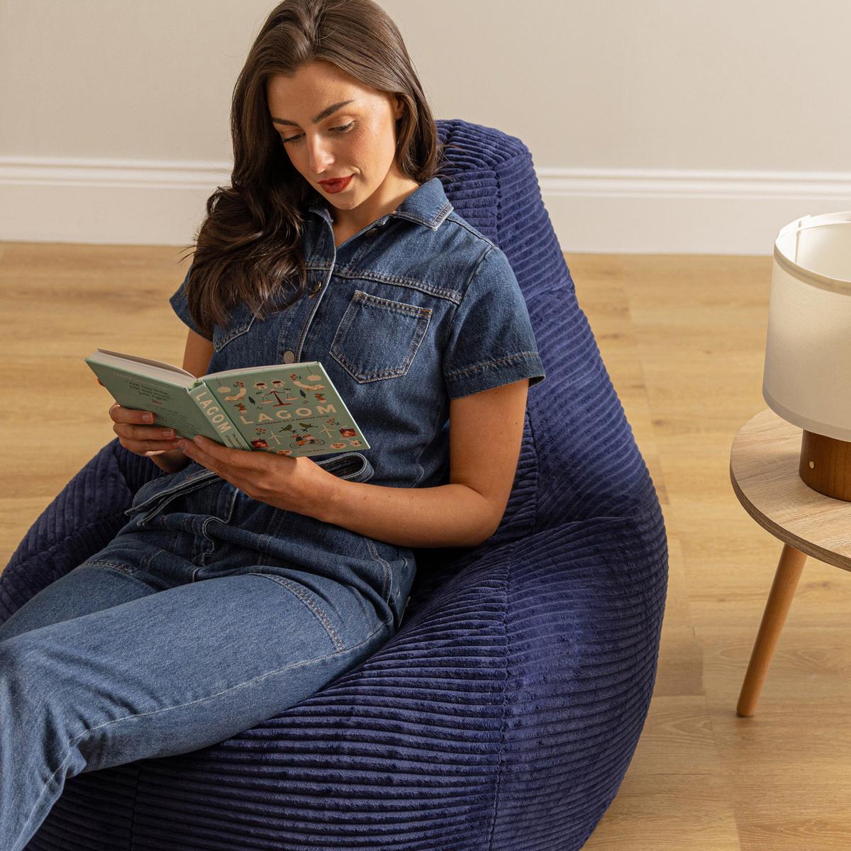 SITZSACK Dalton - Dunkelblau, Textil (82/76/82cm) - icon