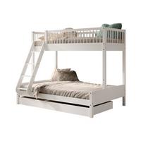 FAMILIENBETT 90x200 140x200 Keeley Buche Weiß mit Schublade - Weiß, Holz (90/200cm) - 58aufmkessel