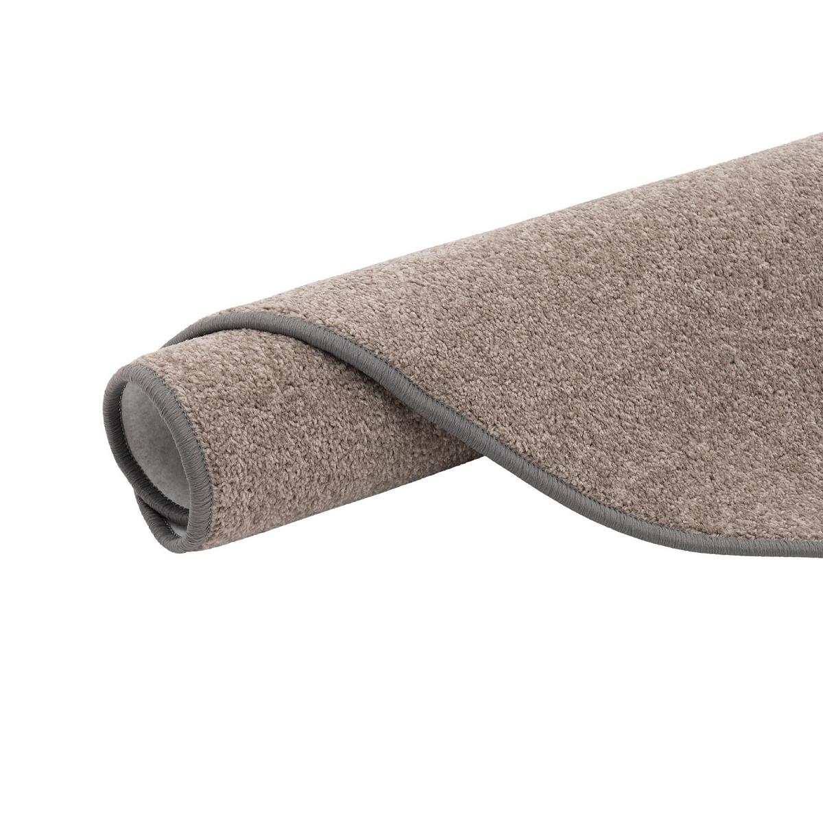 TREND VELOURS TEPPICH JOY RUND - Taupe, Textil (100/100cm) - Snapstyle