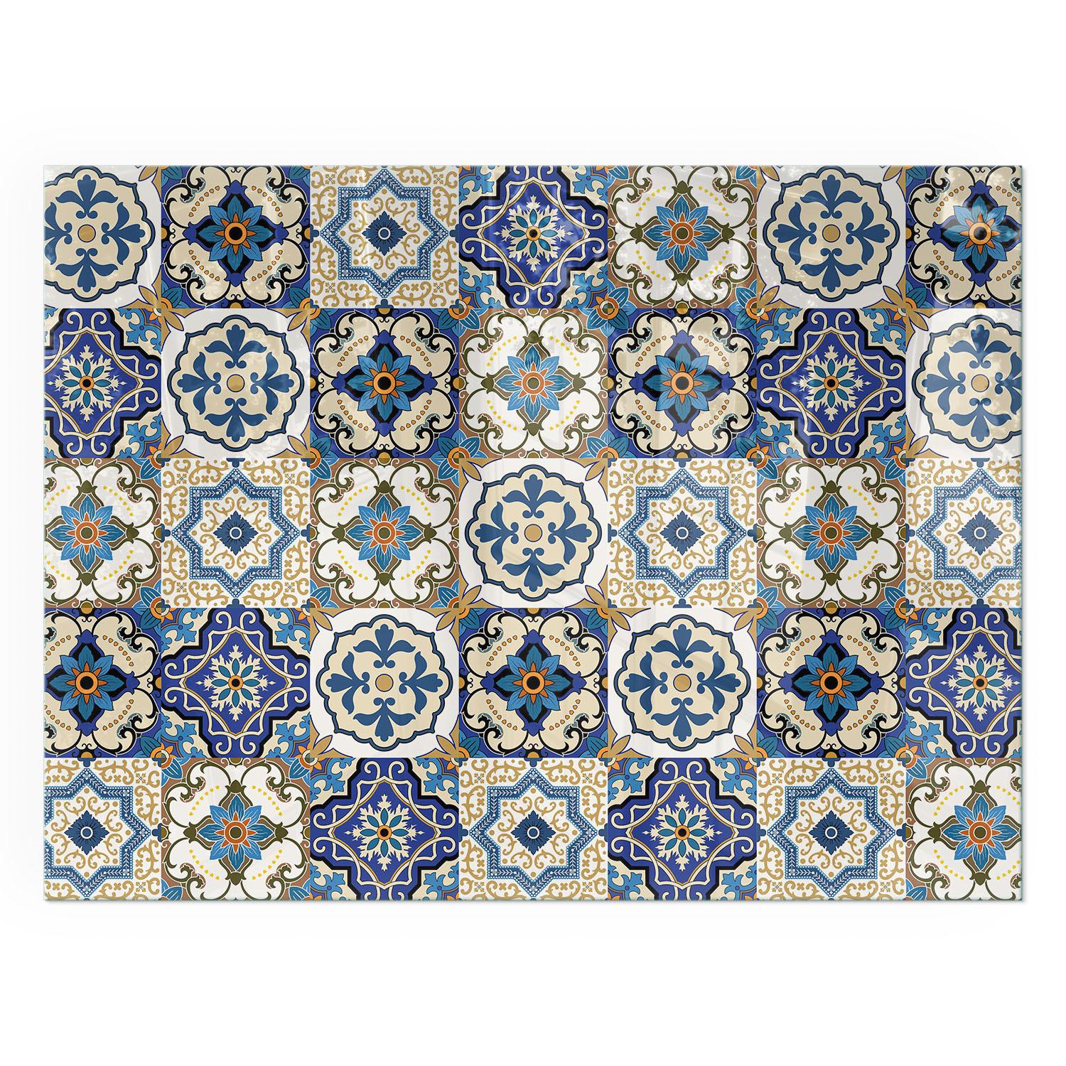 GLASPLATTE für Kamin 80x60 cm - Blau, Glas (80/60/0.4cm) - TULUP