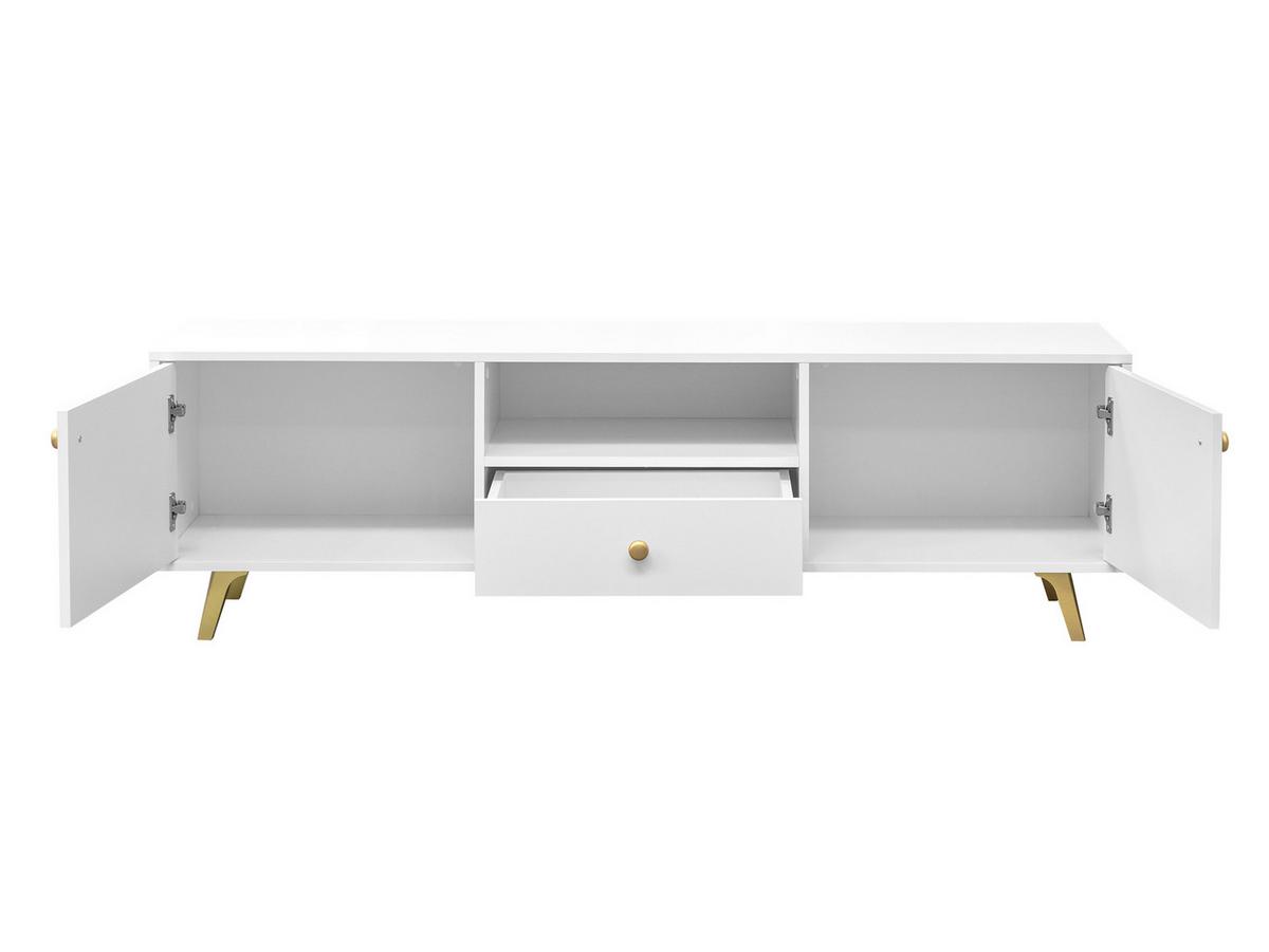 TV-ELEMENT Siena 160 - Goldfarben/Schwarz, Holzwerkstoff/Metall (160/48/41cm) - MIRJAN24
