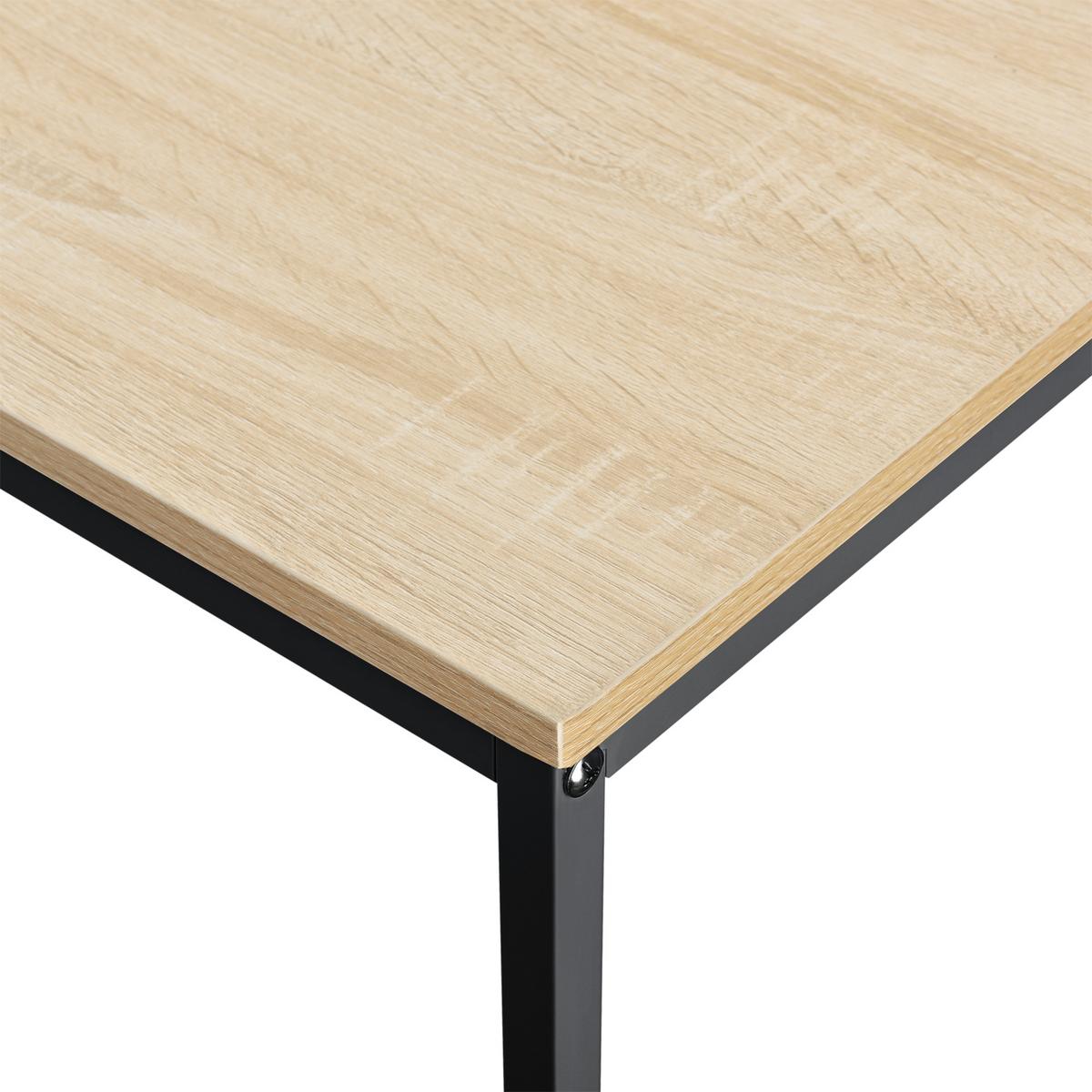 SCHREIBTISCH Røros - Eichefarben, Holzwerkstoff/Metall (60/120/72cm) - [en.casa]