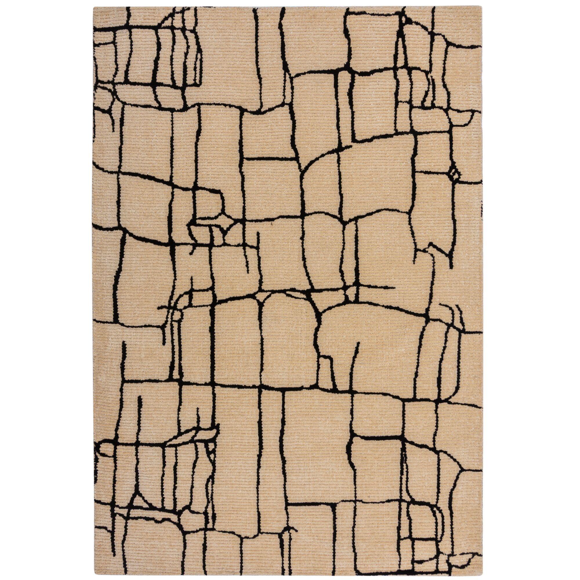 TEPPICH ARLEN, abstrakt, Creme-Schwarz, 200 x 300 cm - Beige, Textil (200/300cm) - KADIMA DESIGN