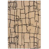 TEPPICH ARLEN, abstrakt, Creme-Schwarz, 160 x 230 cm - Beige, Textil (230/160cm) - KADIMA DESIGN