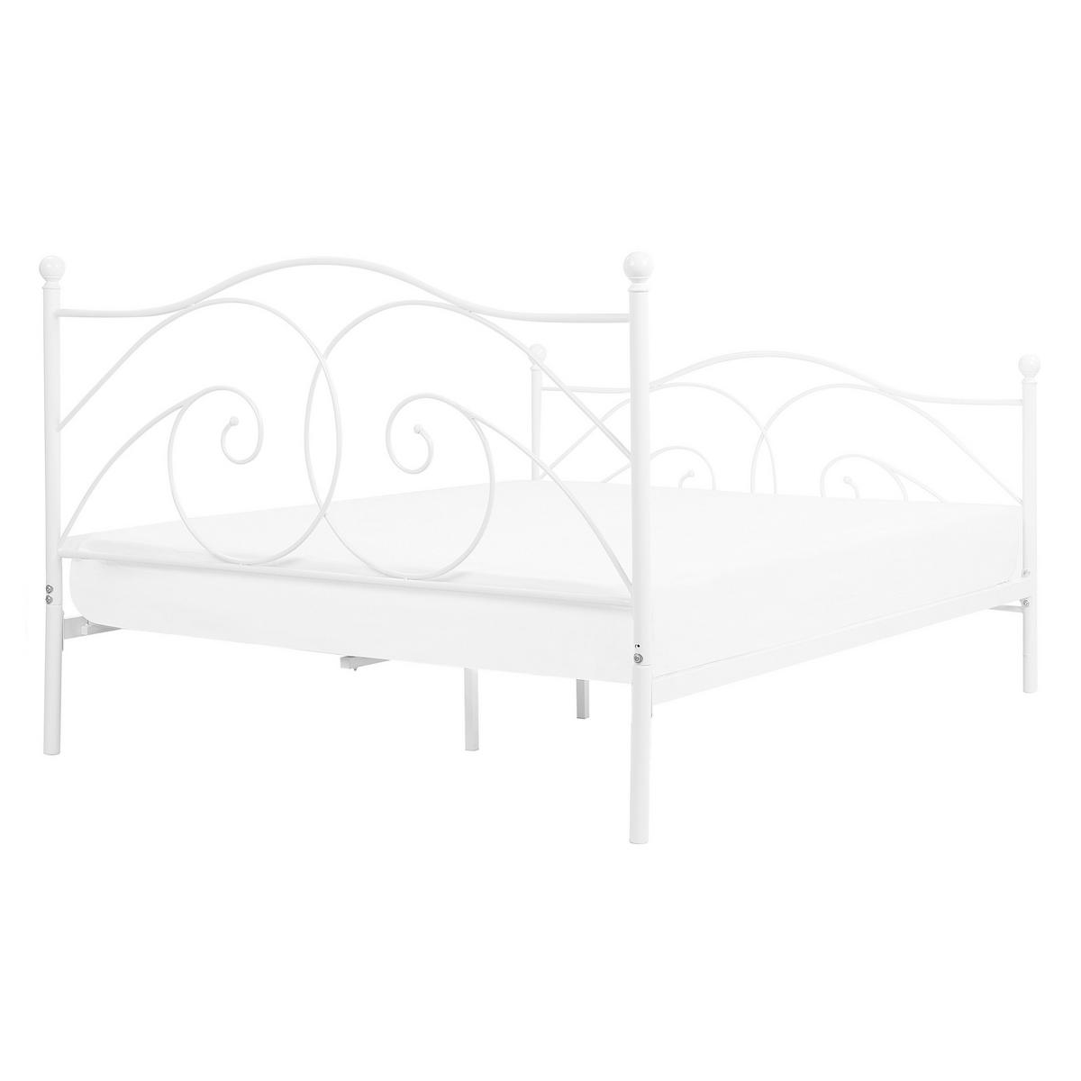 METALLBETT 140/200 cm Weiß Dinard - Weiß, Metall (140/200cm) - Beliani
