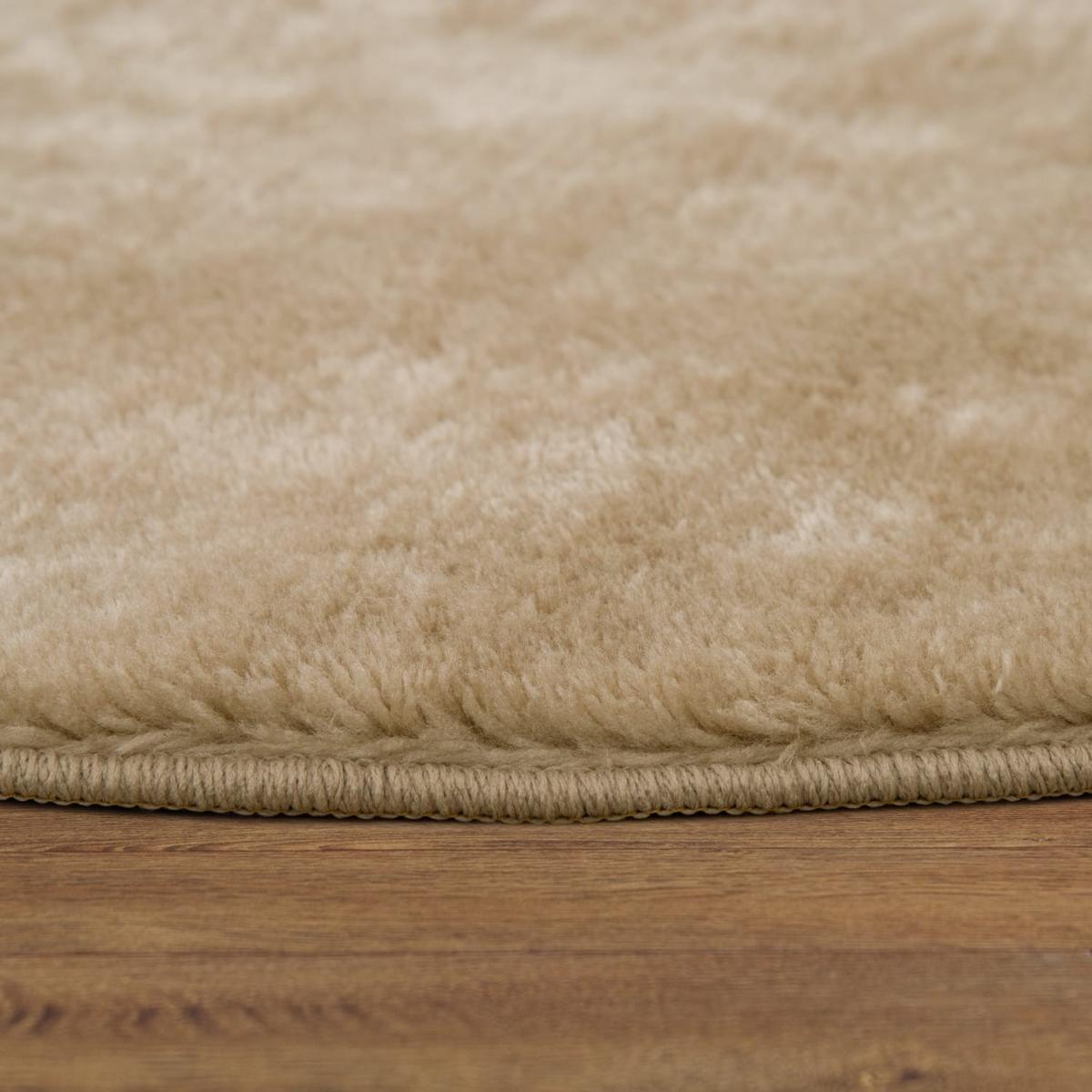 KURZFLORTEPPICH, einfarbig, Natur, Ø 80 cm - Beige, Textil (80/80cm) - KADIMA DESIGN