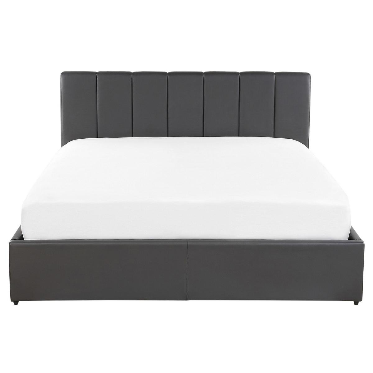BETT 160/200cm Dunkelgrau Dreux - Dunkelgrau, Textil (160/200cm) - Beliani