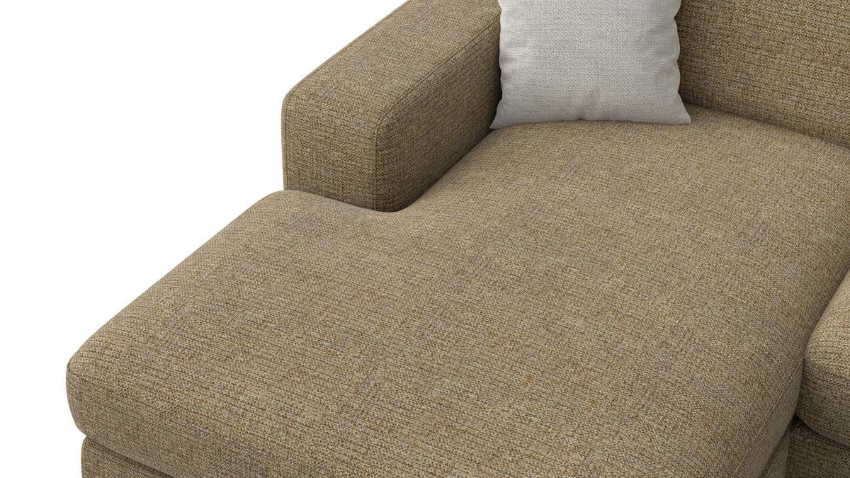 ECKSOFA OTTO 4-Sitzer, taupe - Taupe/Schwarz, Holz/Textil (279/159cm) - Wozimo