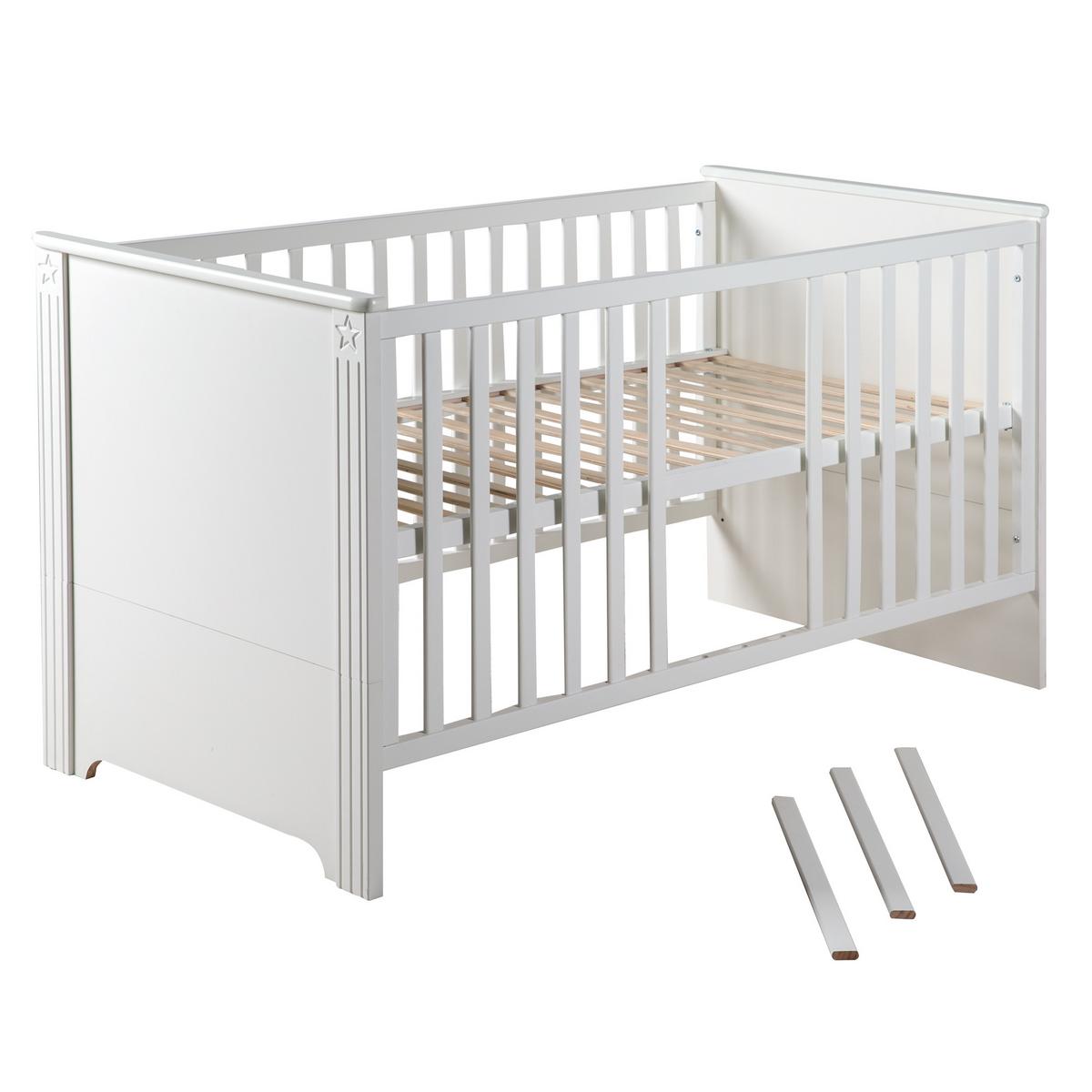BABYBETT Maxi 70 x 140 cm - Weiß, Holzwerkstoff (70/140cm) - Roba