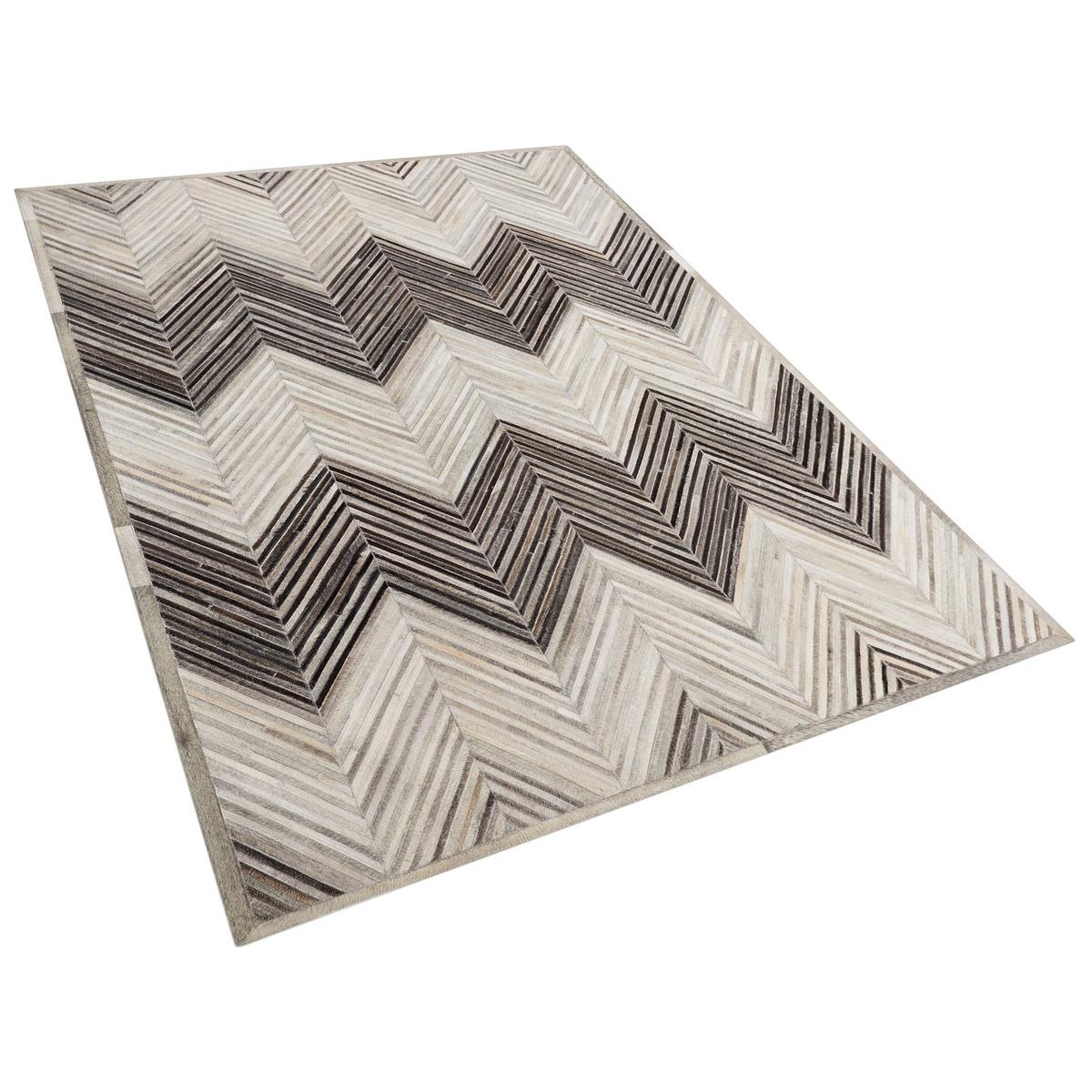 KURZFLOR-TEPPICH Aytepe 230/160 cm - Grau, Fell (160/230cm) - Beliani