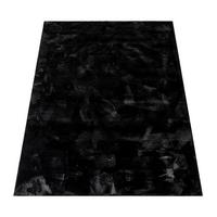 KURZFLORTEPPICH, einfarbig, aus Polyester, Schwarz, 200 x 280 cm - Schwarz, Textil (200/280cm) - KADIMA DESIGN
