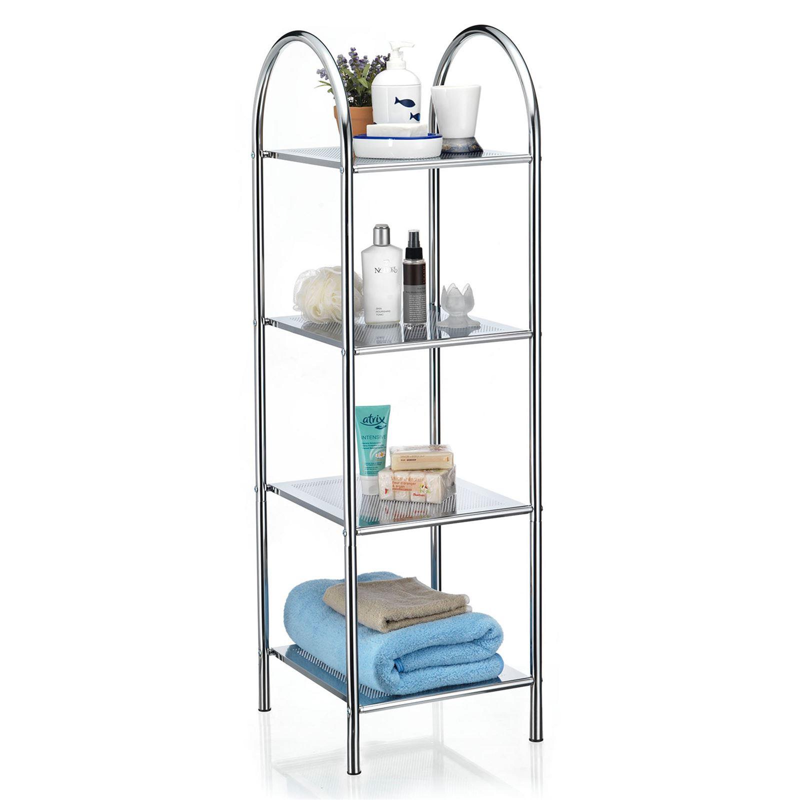 BADREGAL SECA chrom - Chromfarben, Metall (34/115/37cm) - CARO-Möbel