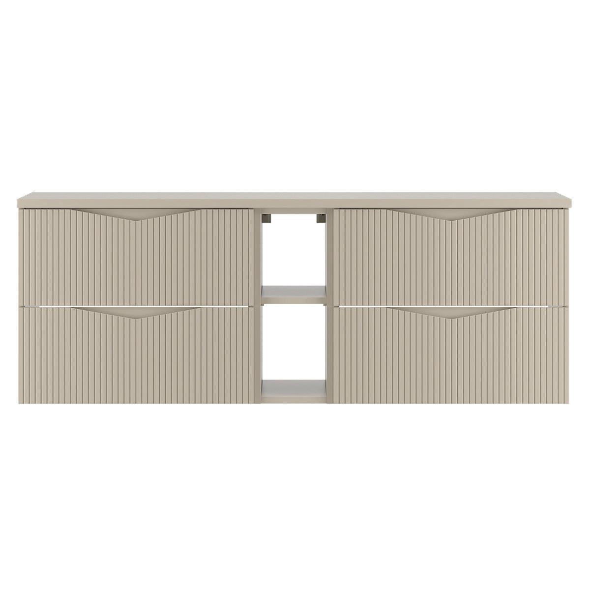 WASCHTISCHUNTERSCHRANK 140.6cm Tao Kaschmir - Beige, Holzwerkstoff (140.6/52.2/46.5cm) - Petits-meubles