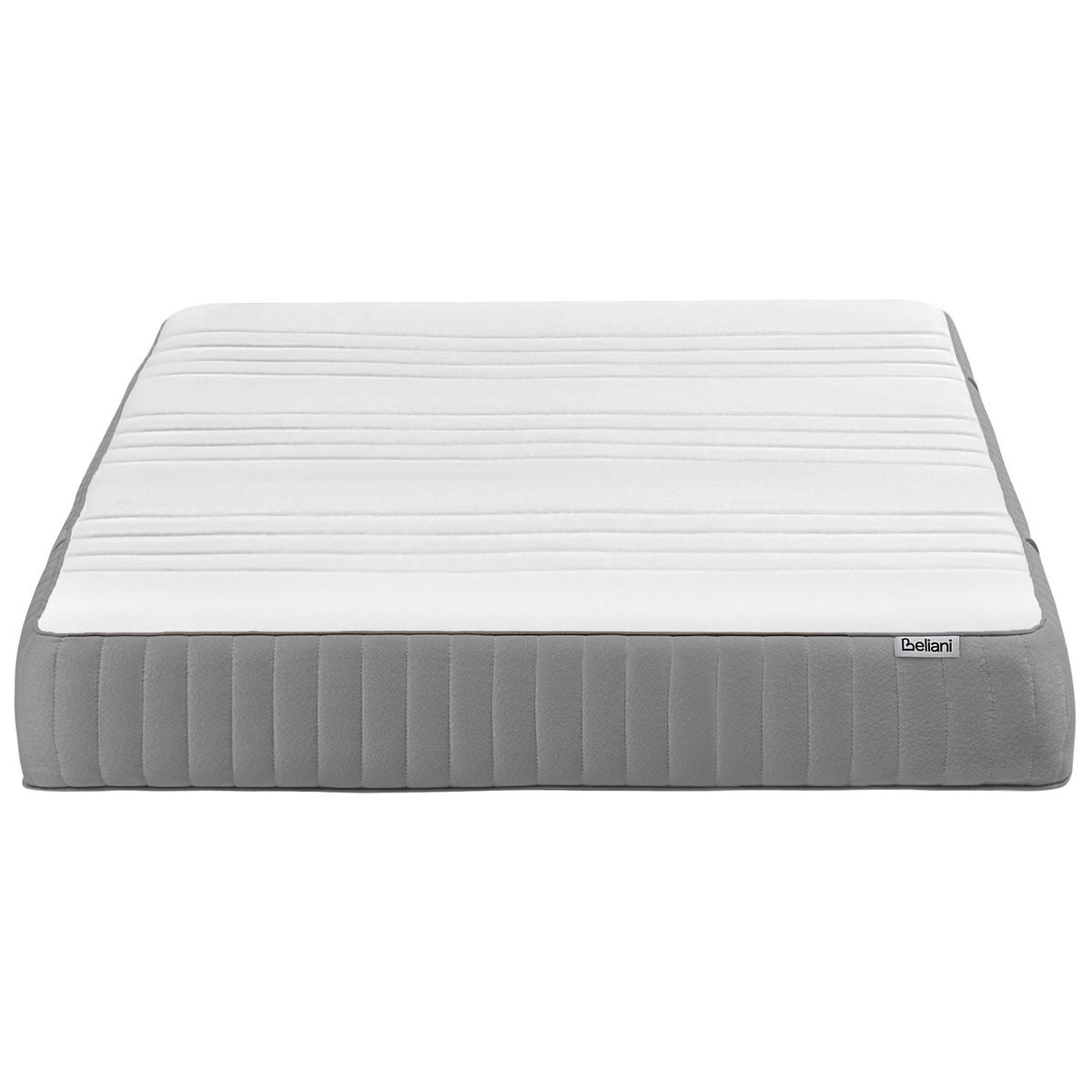 MEMORY-SCHAUMMATRATZE H2/3 Mittel 120/200 cm Whisper - Grau, Textil (120/200cm) - Beliani