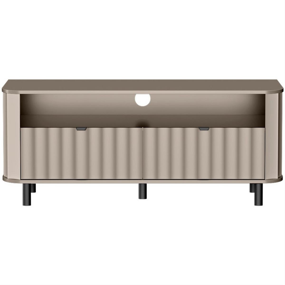 LOWBOARD Nevada mit zwei Schubladen 137 cm Taupe - Taupe/Schwarz, Holzwerkstoff/Metall (137/57/41cm) - Beautysofa
