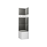 GARDEROBEN-SET Orion XXI - Weiß/Grau, Holzwerkstoff/Kunststoff (42/186/46cm) - MIRJAN24
