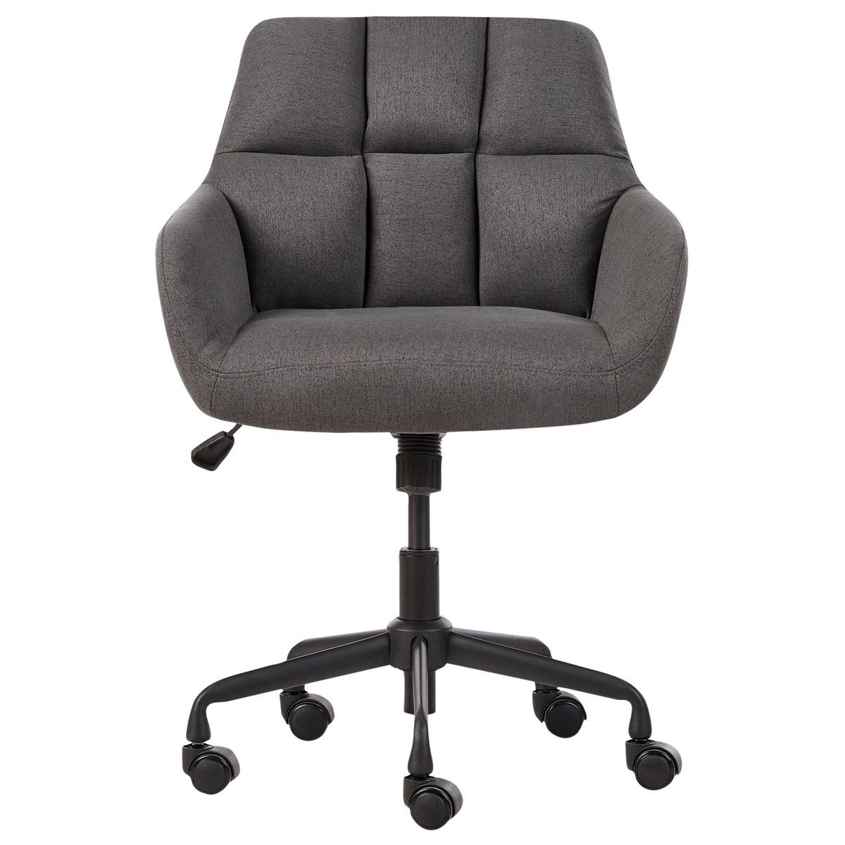 SCHREIBTISCHSTUHL Grau Palmdale - Grau, Textil (58/83/61cm) - Beliani