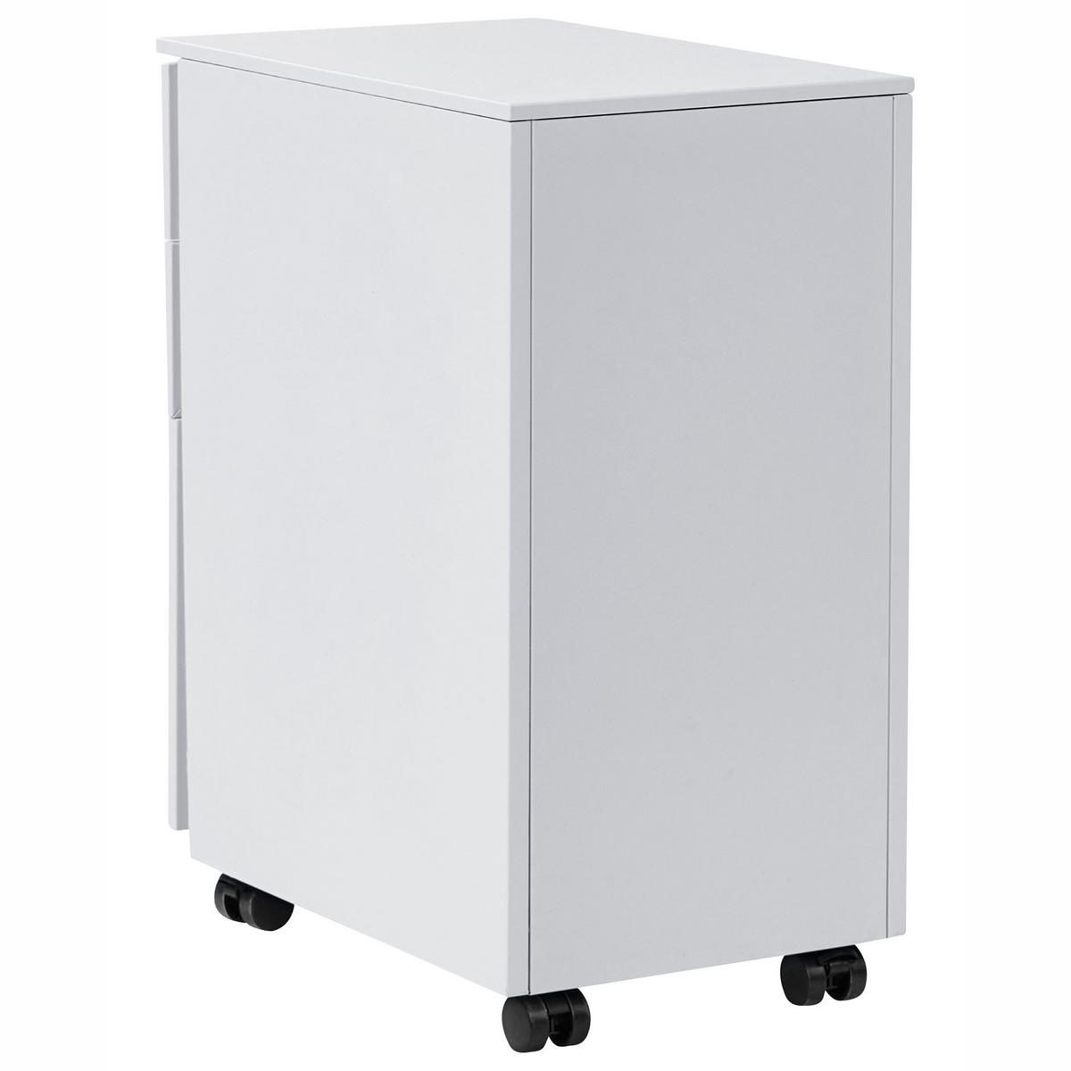BÜROSCHRANK Metall Hellgrau Bolsena - Hellgrau/Grau, Metall (30/60/45cm) - Beliani