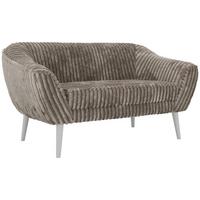 2-SITZER-SOFA PIRS - Hellbraun Cord - Weiße Beine - Hellbraun/Weiß, Holzwerkstoff/Textil (140/75/74cm) - MKS