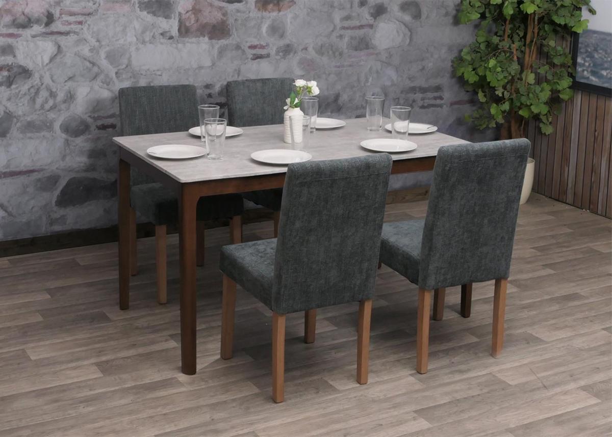 ESSZIMMERSTUHL Grau 4er-Set - Grau, Textil (42/90/50cm) - MCW