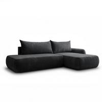 ECKSOFA GOYA mit Schlaffunktion und Bettkasten, Rechte, Perfect Harmony 90 - Graphitfarben, Textil (302/184cm) - Lookway