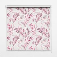 INNENROLLO - Fensterrollo - Rollo - 150x180 cm - Rosa Blätter - Pink, Kunststoff (150/180/0.5cm) - TULUP