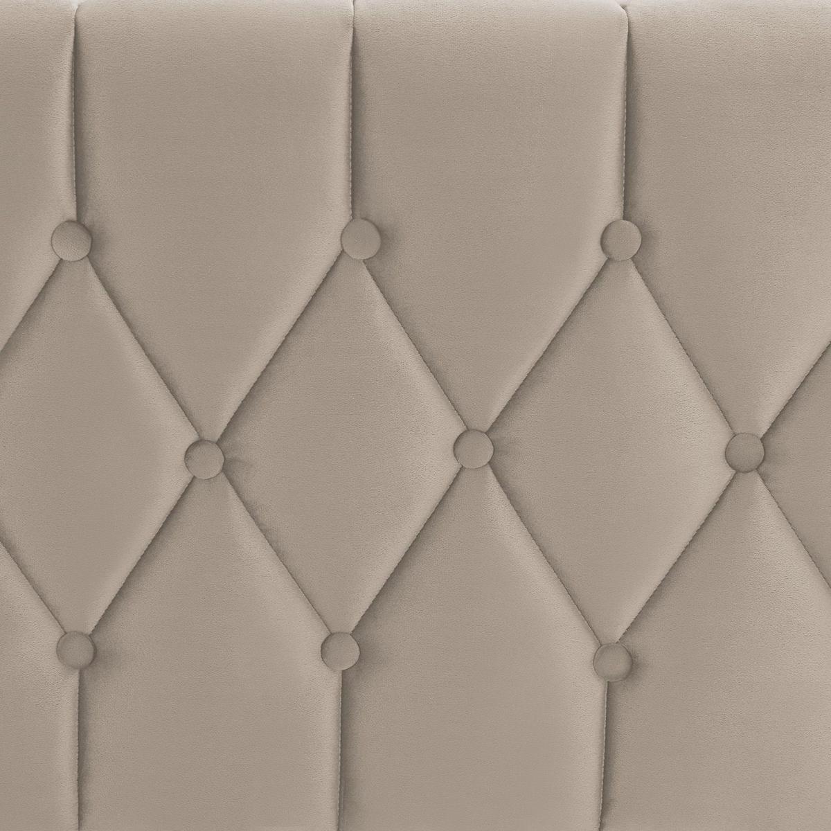 BOXBETT Leona Beige Samt 180x200 cm - Beige, Textil (180/200cm) - Juskys