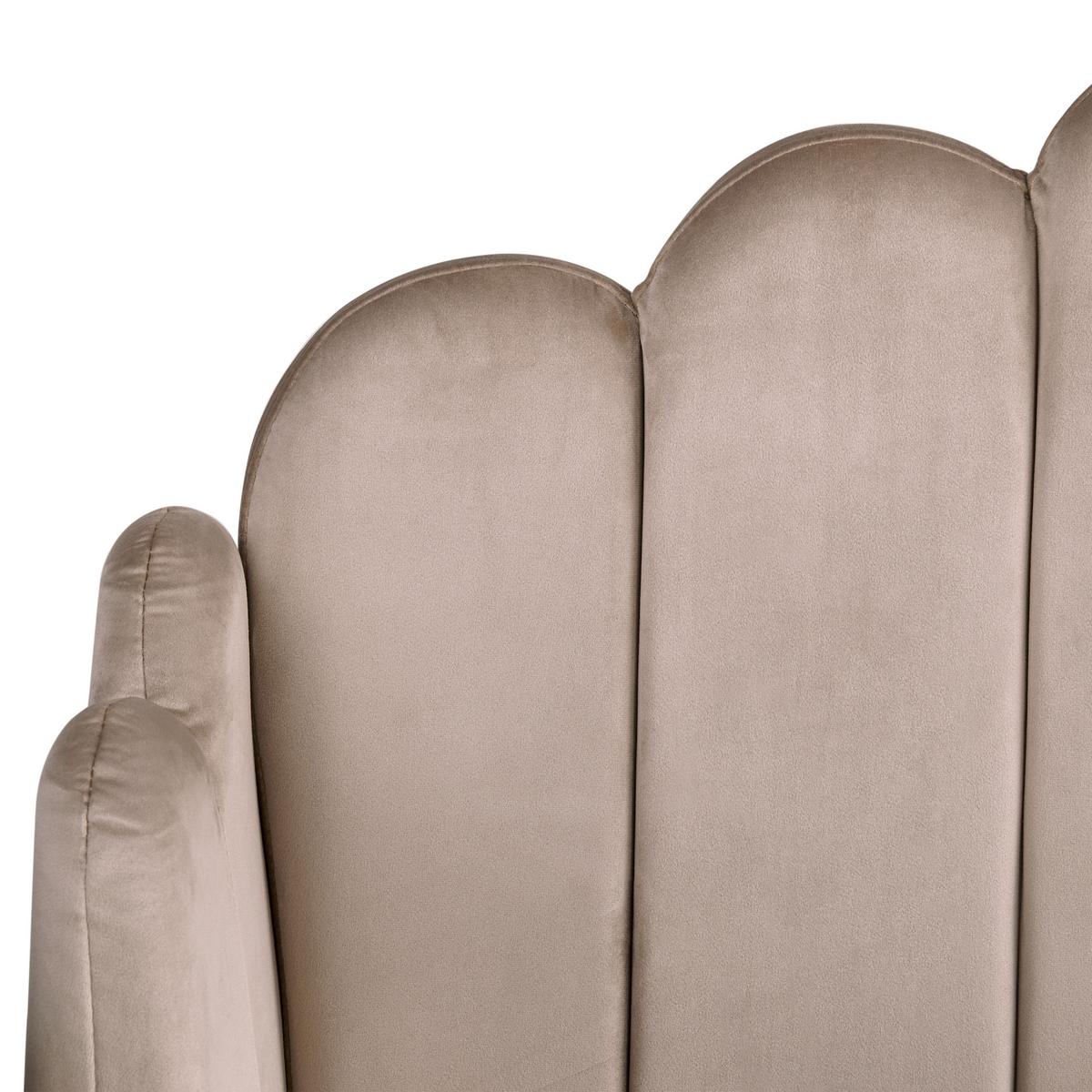 BETT mit Lattenrost 140/200 cm Samtstoff Taupe Ambillou - Taupe, Textil (140/200cm) - Beliani