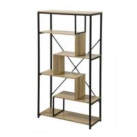 BÜCHERREGAL mit Regalen auf 6 Etagen H160 cm - Nussbaumfarben, Holzwerkstoff (34/160/38cm) - Calicosy