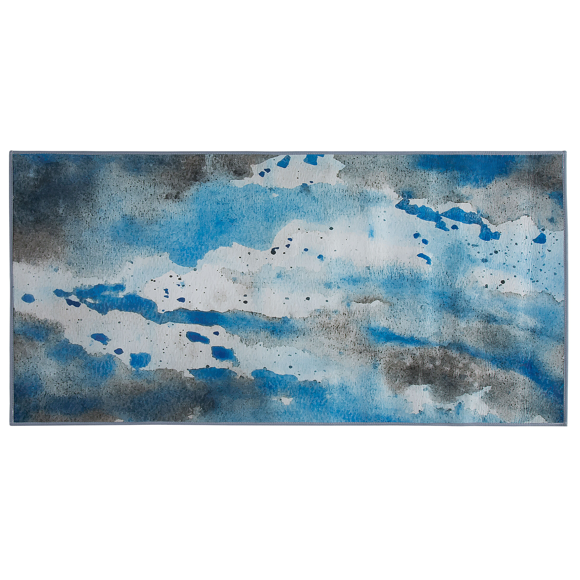 KURZFLOR-TEPPICH Bozat 150/80 cm - Blau, Kunststoff (80/150cm) - Beliani