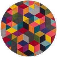 TEPPICH MEON, geometrisch, aus Polypropylen, Bunt, Ø 160 cm - Multicolor, Textil (160/160cm) - KADIMA DESIGN