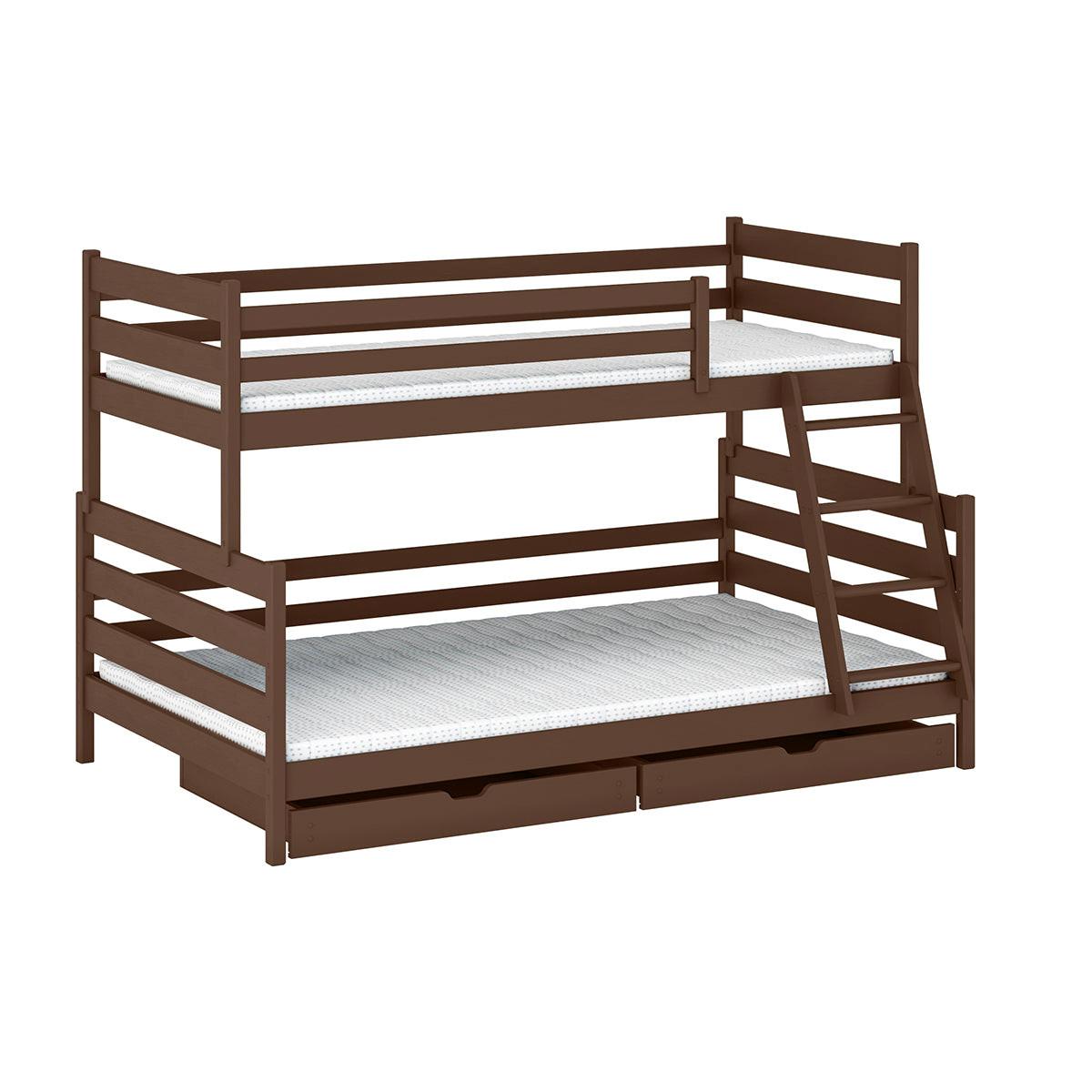 ETAGENBETT 120/200 Leo Dunkelbraun - Braun, Holz (120/200cm) - Petits-meubles