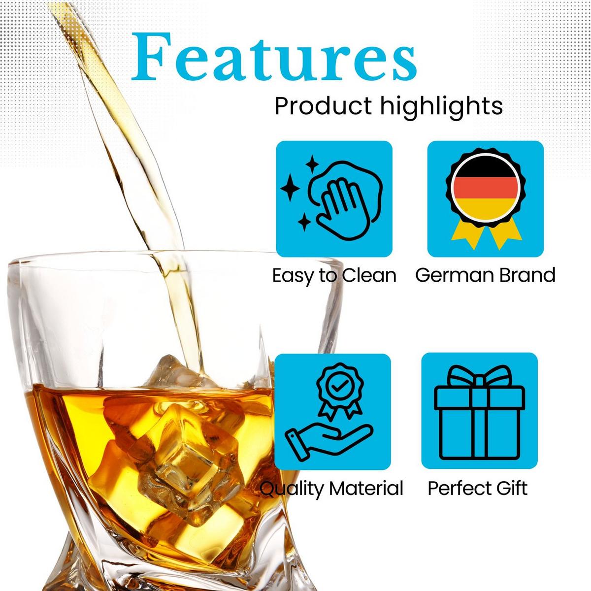 WHISKY GLAS Set (4-tlg.) - Transparent, Glas (0.3L) - Intirilife
