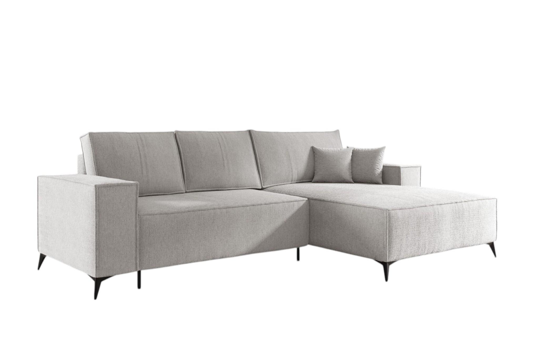 ECKSOFA Fiore - Greige, Holzwerkstoff/Textil (294/185cm) - Fun Möbel
