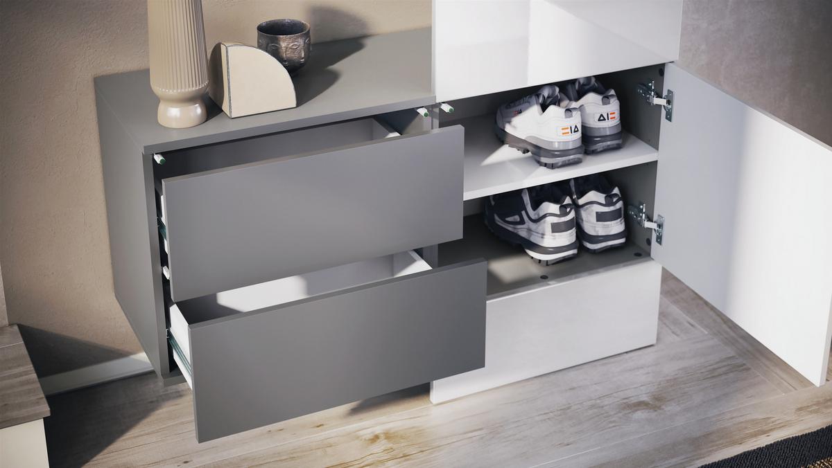 GARDEROBE Carlton Paneel in Eiche Nature - Eichefarben, Holzwerkstoff (105/193/35cm) - Vladon