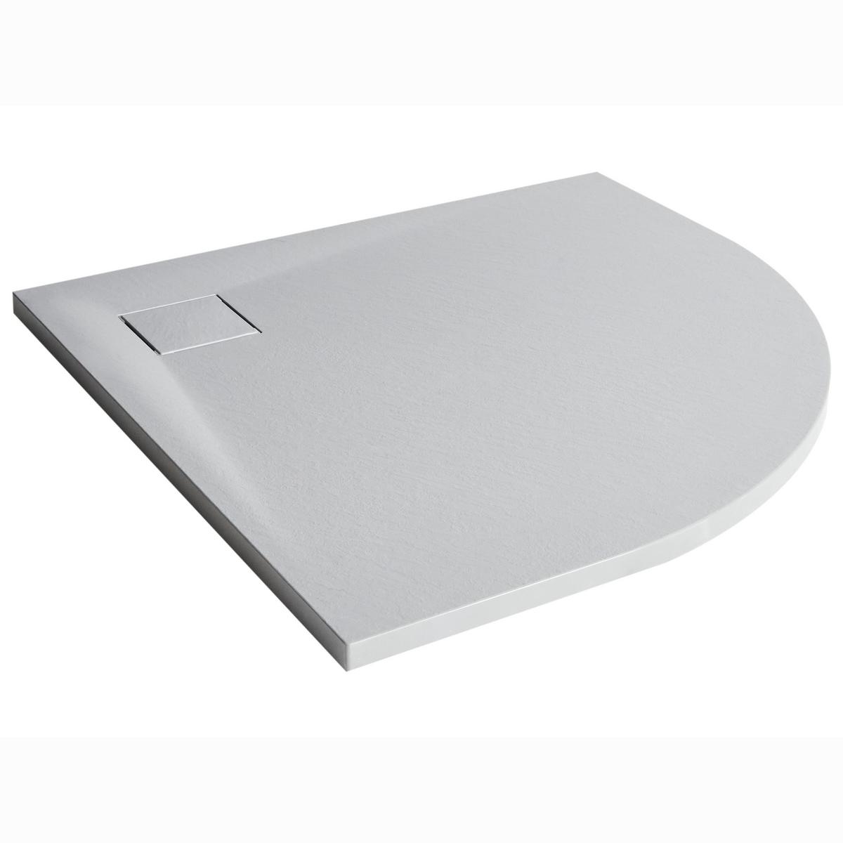 DUSCHWANNE 90/90/3 cm Grau Paron - Dunkelgrau/Grau, Kunststoff (90/3/90cm) - Beliani