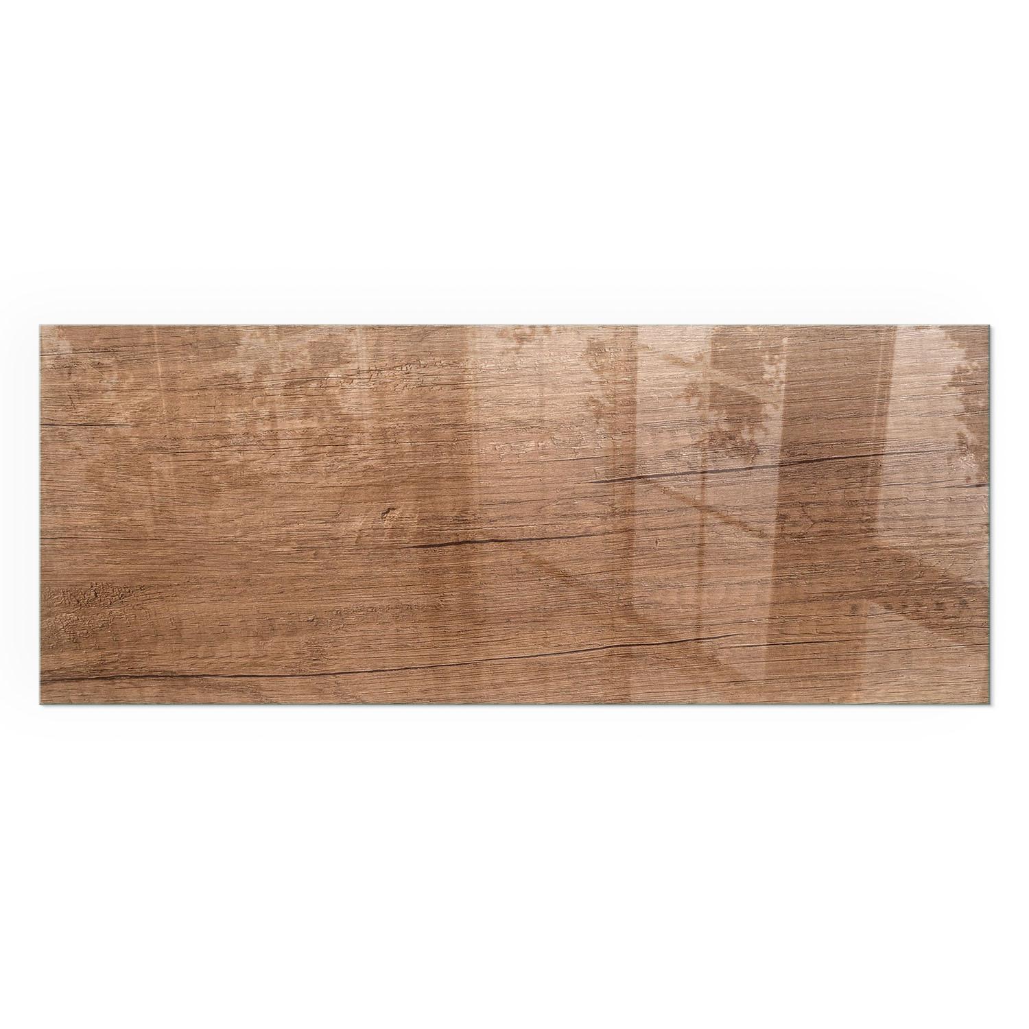 GLASPLATTE für Kamin 125x50 cm - Braun, Glas (125/50/0.4cm) - TULUP